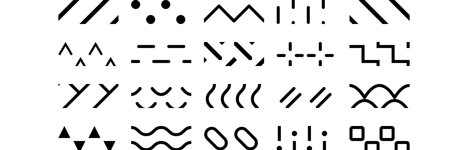 Diagram of the available pattern fills.